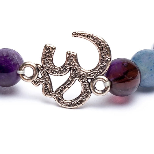 Mala/Armband Amethyst/ Aventurin/ Bergkristall OM