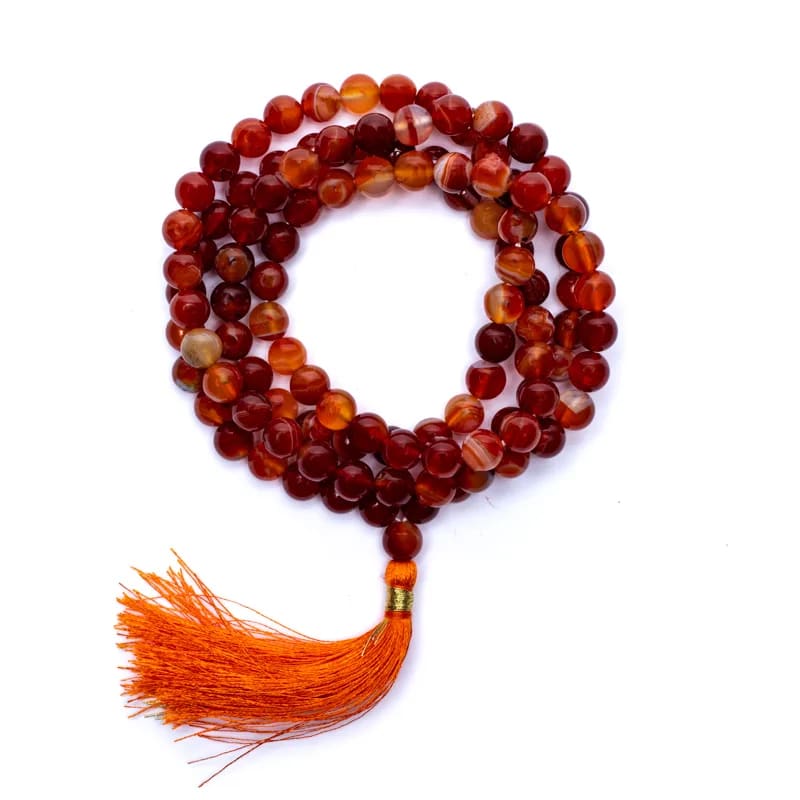 Mala Karneol, 108 Perlen