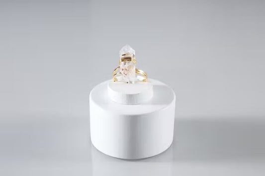 Positivität doppelt minierter klarer Quarzring