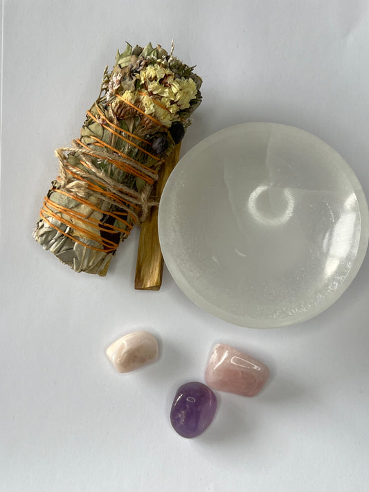 Selenit Ladeschale 10 cm