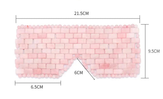 Rosenquarz Augenmaske