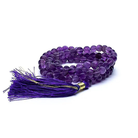 Mala Amethyst, 108 Perle - AA -