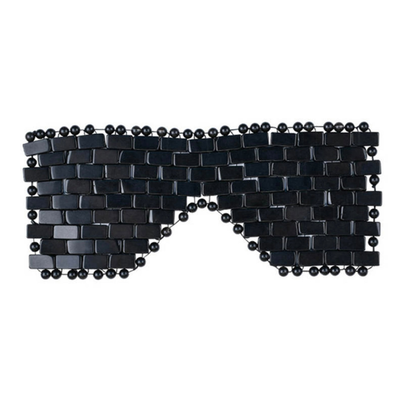 Schwarzer Obsidian Augenmaske