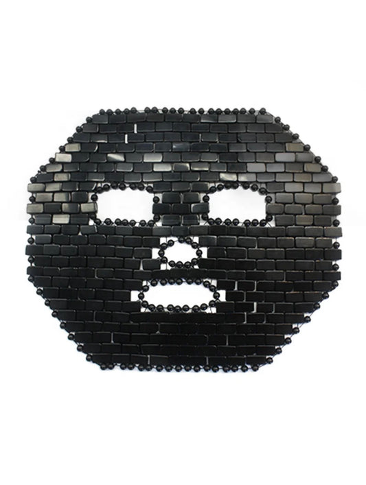 Schwarzer Obsidian Gesichtsmaske